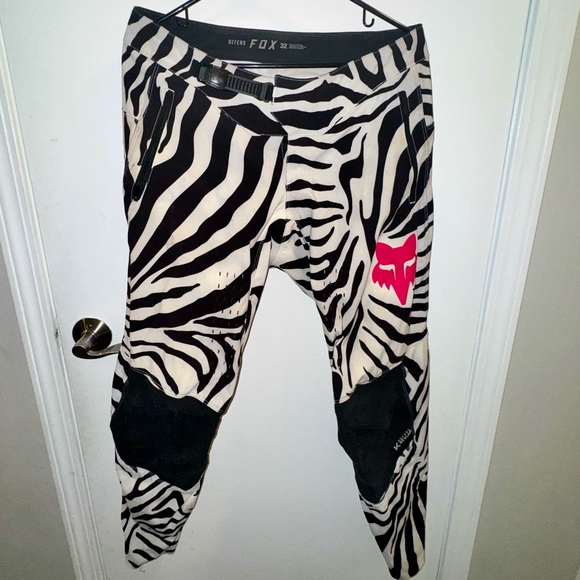 Zebra Fox Racing Defend Kevlar Fox Pants Fox Racing Defend X